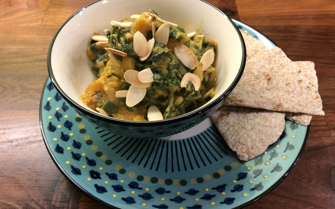 Golden Squash with Spinach