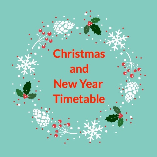 Christmas and New Year Timetable